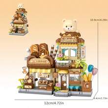570pcs Japanese Street Scene Building Blocks: Miniature Hot Spring Inn Model With Tiny Bricks Suitable For &, Realistic Japanese Architecture, Desk Decor, Home Display, Collectible Toy Set - Multicolor - View 5
