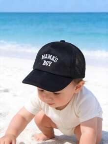 1/2件 MAMA'S BOY 刺繡棒球帽 幼兒男童女童棒球帽 兒童帽子 嬰兒遮陽帽 夏季可調節 0-2歲 - 彩色 - 查看 5