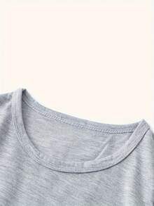 Summer Clothes For Travel And Leisure, Fashionable Youth Short-Sleeve T-Shirt "When God Created Me, He Smiled And Said, 'This Will Be Fun'" Clothing Gift, Round Neck Short-Sleeve T-Shirt For Boys, Summer Clothes For Kids - 白色 - 查看 4