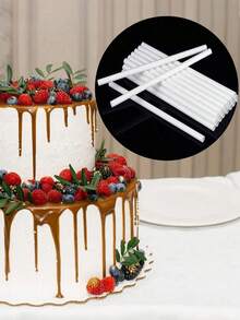 1/5/10pcs White Floating Cake Support Rods, Cake Tier Support Tubes, Cake Stacking Dowels, White Plastic Support Sticks For Tiered Cake Building And Stacking, Suitable For Christmas Parties And Events - Multicolor - View 9