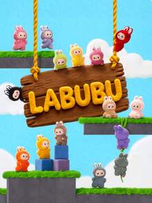 THE MONSTERS Labubu Pin For Love Series Vinyl Plush Pendant Blind Box (A-M),14 Regular Designs + 1 Hidden Design,Unique Letter Theme For Spelling Words And Messages,Cute Bag Charm, Adorable Plush Blind Box, Back-To-School Gift, Christmas And Birthday - Multicolor - View 6