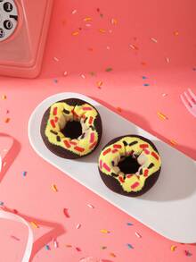 CREATOR SOCKS 1 Pair Of Funny Donut Mid-Calf Socks, Cute And Novelty Donut Creative Gift Box Design, Funny Socks, Can Be Given As A Surprise Gift For Birthdays/Parties/Weddings/Father's Day/Graduation Season/Back-To-School Season/Halloween/Christmas And Other Holidays, Soft, Comfortable, Fashionable, And Quirky, Holiday Essentials, Suitable For Summer Vacations/Outdoor Sports/Running/Gym Workouts/At Home/Office Work/And Other Daily Casual Occasions - Khaki - View 9