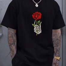 Printed T-Shirt For Men And Women - Black - View 1