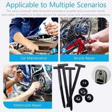 20/40pcs Upgraded Nylon Universal Cable Tie Buckles, Heavy Duty Self-Locking Rivet Cable Ties, Multi-Functional Cable Tie Buckles Suitable For Car Daily Maintenance, Home, Office, Garden, Workshop, Electrician, Home Organization Enthusiasts, Outdoor Equipment Maintenance Personnel - Snap Buckle - View 6
