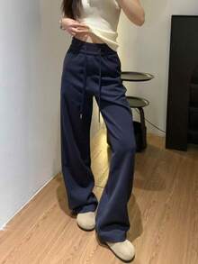 Women Pants - Dark Gray [Fleece-lined - for Petite Individuals] - View 2