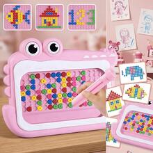 [Party And Event Games] Colorful Puzzle Magnetic Board Children's Magnetic Toy Drawing Doodle Toy Suitable For Boys And Girls Christmas Birthday Holiday Gift No Battery Required - Multicolor - View 3