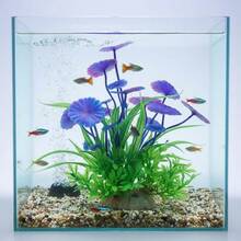 逼真水生植物，生動設計，紫色，適用於淡水和鹹水水族箱，增強水下景觀活力和含氧量，適合魚類，低維護，可用於水下和水上 - 歡樂水族 - 查看 5