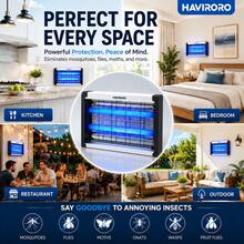 HAVIRORO Bug Zapper Indoor, 3200V High-Voltage Electric Mosquito Zapper, Dual Band Attraction, Fly Trap Mosquito Trap, Fly Killer Fly Zapper, Type-C - 白色的 - 查看 6