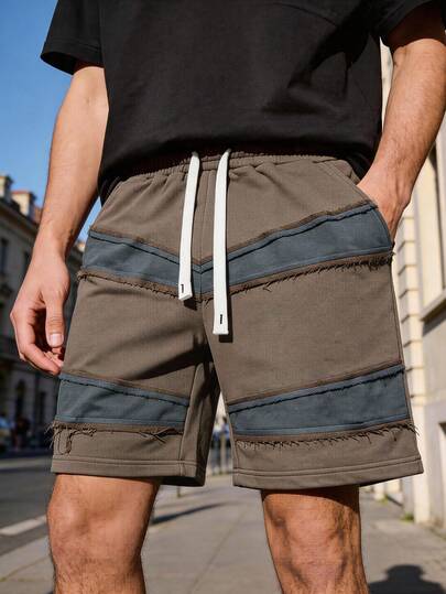 2026 Men's American Vintage Luxury Patchwork Casual Shorts