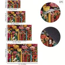 1pc Butterfly Book Pattern Printed Absorbent Dish Drying Mat, Dish Drying Pad, Espresso Machine Countertop Absorbent Mat, Sink Drain Mat, Soft Faucet Absorbent Mat, Sink Cup Mat, Home & Kitchen, Bathroom Accessories - Multicolor - View 11