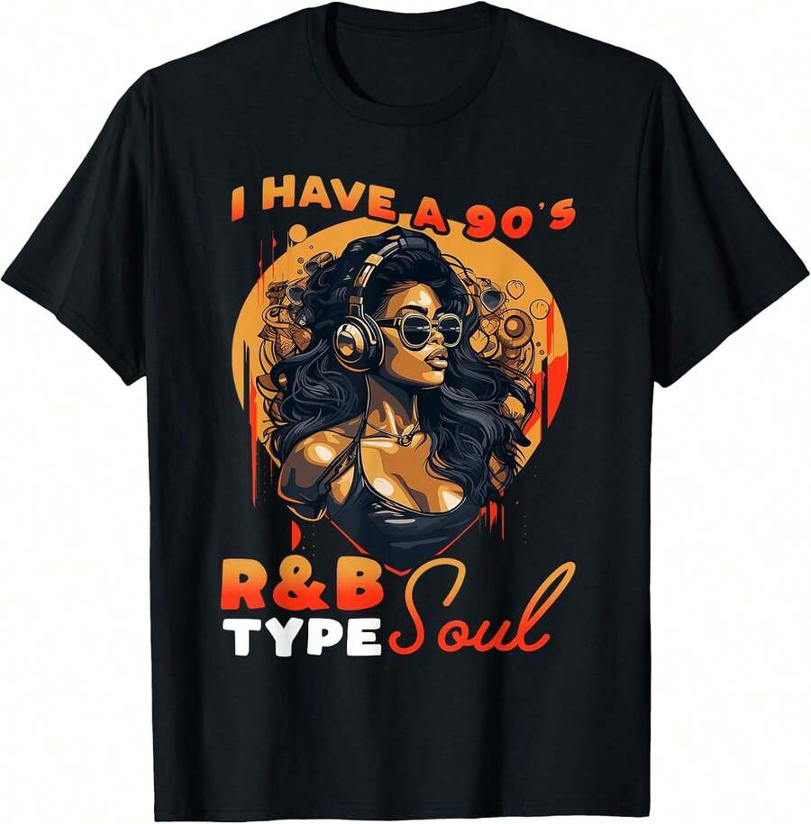 Tengo una camiseta unisex para amantes de la música soul estilo R&B de los 90. - Negro - Ver 1