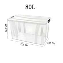 Plastic storage boxes with transparent pulleys, multi-functional stackable storage bins, large lidded storage containers and organizer boxes. Available in multiple sizes, they are sturdy, durable and not ea to form. clothes, sweaters, snacks, sundries, documents, books, office supplies and cleaning tools, and are suitable for bedrooms, living rooms, storage rooms, pantries, offices, garages, kitchens and other places. - 查看 16