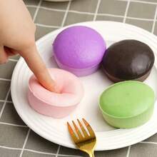 Purple Soft Squishy Bread Rebound Pinch Fun Decompression Toy Bun Sticky Small Cake Slow Pinch Party Fun Custard - A - 查看 3