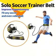 Youth Soccer Dribbling Trainer – Adjustable Waist Belt With Reactive Football, Volleyball, & Rugby Balls For Solo Practice, Skill Development, Ages 14+ – Perfect For Halloween & Christmas Gifts - Football Training Assistance - View 2
