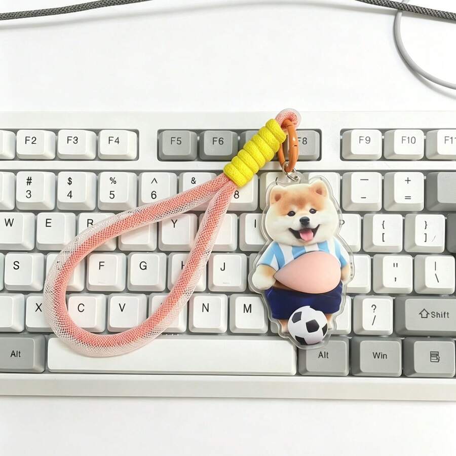 3D Sticker 1個/2個 3D巴哥犬睡眠造型鑰匙圈,多功能夾飾裝飾配件 - 薄荷綠 - 查看 1