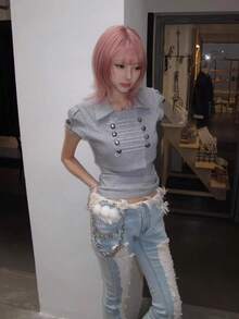 Women Tops - Grey - View 1
