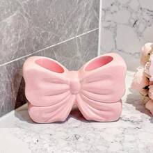 1pc/2pcs Cute Bow-Knot Shaped Pen Holder - Made Of PLA Material, 3D Printed, Desktop Makeup Brush And Office Supply Organizer, Elegant Makeup Brush Storage, Suitable For Girls, Students And Women For Creative Decoration, Body Art Decor, Office Supplies, Multifunctional Desktop Pen Holder, Makeup Brush Holder; Birthday Gift, Party Gift; Valentine's Day Gift - Multicolor - View 12