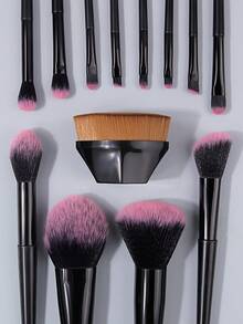 13PCS Black Makeup Brush Set,Magic Foundation Brush With Box,Full-Face&Eye Makeup Brushes,Professional Kit For Beginners,All-In-One Kit - Black - View 8
