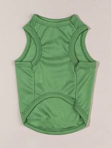 LUCKIE PAW 1pc Big Eye Pattern Pet Vest, Physical Flea Prevention, Reduces Shedding, Insulated And Breathable Dog Vest, Suitable For Large And Small Dogs And Cats Indoor - Green - View 7