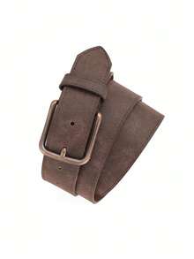 1pc Minimalist Versatile PU Buckle Belt, Unisex Retro Western Style Suitable For Daily Wear - BH1122 - View 15