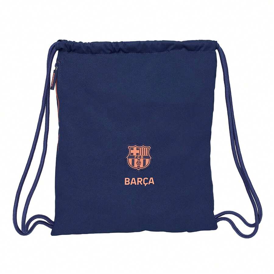 FC Barcelona حقيبة رياضية لنادي برشلونة الإسباني، حقيبة ظهر للمدرسة مع سحاب إغلاق، جيب جانبي بسحاب كبير الحجم، خفيفة الوزن وموثوقة للرياضة والعودة إلى المدرسة - الخيار الثاني - مشاهدة 1