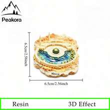 3D Resin Meccah Landmark Fridge Magnet Creative Desktop Miniature Home Decor Gift - 1PC - View 8