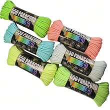 1 Roll (30m/15m X 4mm) Heavy-Duty Luminous Rope - 4mm Thick 7-Core Luminous Emergency Survival Rope, UV Luminous Suitable For Camping, Windproof Tent Rope, Bracelet Production (Not Used For Skydiving And Other Extreme Sports) - Multicolor - View 7