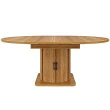 Extendable Dining Table, Kitchen Table, Round Table That Converts To Oval, 118-158 Cm, Seats Up To 6, With Drawers, Dark Brown - Black and Brown - View 12