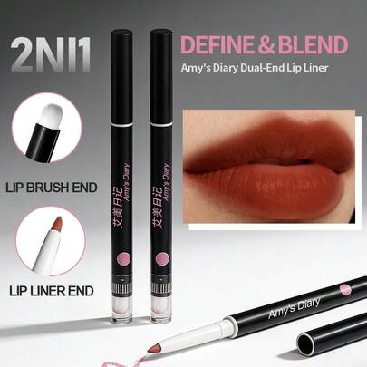 Lápiz delineador de labios de terciopelo mate, define los labios llenos, de larga duración, adecuado para principiantes