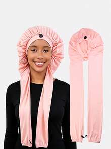 1个女士长发睡眠帽/脏辫保护帽，适合日常使用 - 血牙 - 查看 1