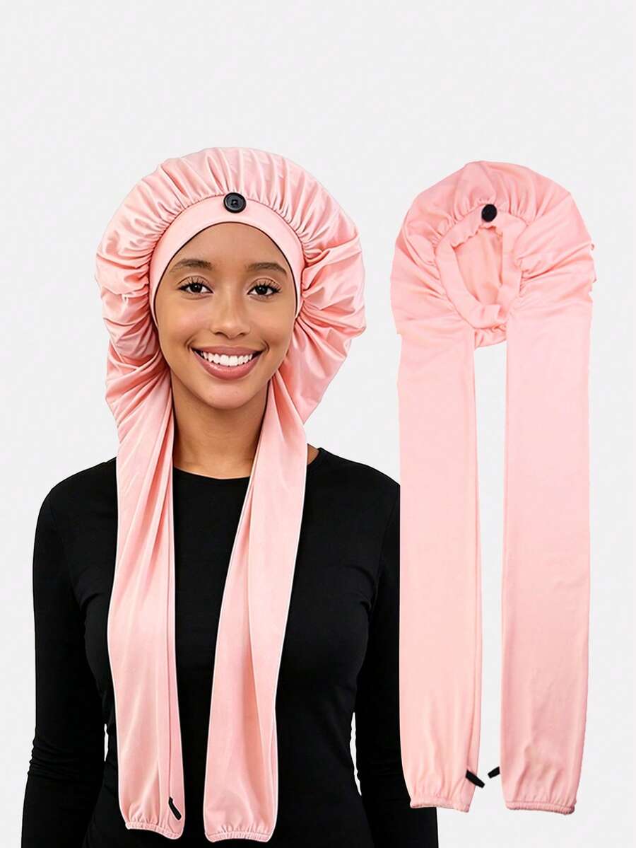 1个女士长发睡眠帽/脏辫保护帽，适合日常使用 - 血牙 - 查看 1