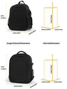 EVA Hard Shell Camera Bag, Shock-Absorbing & Wear-Resistant Outdoor Photography Backpack For DSLR Camera - Multicolor - View 6