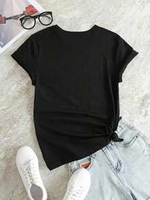 Women T-Shirts - Black - View 2