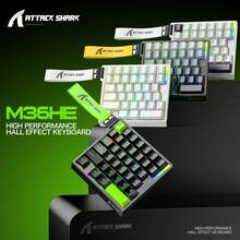 ATTACK SHARK M36HE Wired Magnetic Axis Keyboard | 0.1ms Ultra-Low Latency, 8KHz Polling Rate, 128KHz Scan Rate, 0.01mm High Precision, Hot-Swappable Mixed Switches, Esports Gaming & Office Keyboard - View 1