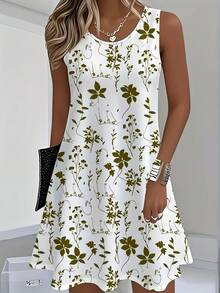 Ropa de Mujer Western Primavera Verano Estampado Floral Digital Casual Vestido Largo Vestido de Leche - Multicolor - Ver 11