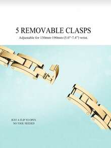 1pc Women's Minimalist Thin Gold H-Shaped Bangle Style Band, Compatible With 38/40/41/42/44/45/46/49mm, Suitable For Series 11/10/9/8/7/SE/6/5/4/2/1 - 38/40/41mm & 42mm(S10) - View 5