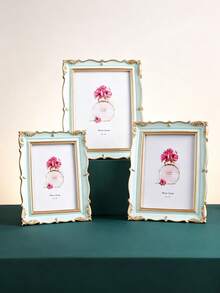 Vintage European Style Gold Curved Picture Frame, Decorative Photo Frame, Suitable For Home Decor And Photo Display, Ideal Gift For Birthday, Party, Anniversary, Graduation And Other Occasions - Gold-rimmed Photo Frame - View 6
