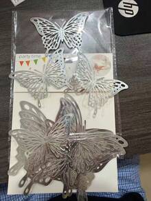 This Set Includes 12 Pcs 3D Hollow Butterfly Wall Stickers. They Can Be Used For Cake Decoration, Wedding Decoration, Living Room Decoration, Home Decoration, Butterfly Themed Decoration, Gender Reveal Party Decoration, Room Decoration And Wall Decoration. We Also Provide Customized Service. These High-Quality Self-Adhesive 3D Butterfly Wall Stickers Are Perfect For Home Decor, Weddings, Holidays And Creative Holiday Decorations. - One Size - View 11
