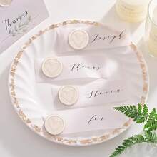 30 PCS Heart Pattern Self-Adhesive Wax Seal Stickers For Gifts Wedding Invitation Envelope Sealing-Beige - Heart-beige - View 7