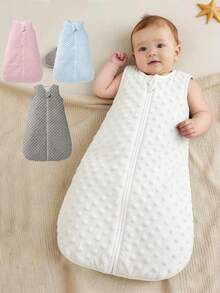 1pc Baby Sleeveless Beanbag Sleeping Bag, Infant Anti-Kick Blanket With Soothing 3D Beanbag Material, Warm Baby Anti-Kick Quilt, Suitable For Newborn Crib And Nursery - Ideal As A Baby Christening Gift - Sleeveless Bean Sleeping Bag - View 2