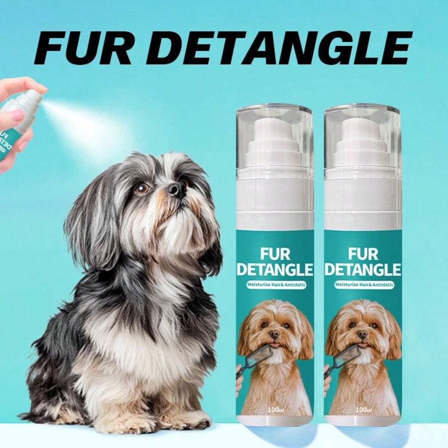 100ml Pet Detangling Spray, Suitable For Dogs & Cats, Anti-Static Detangler, No-Rinse Conditioner - View 1