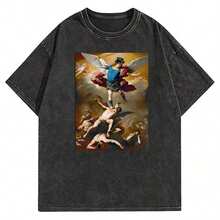 T-Shirt With DTG Print Inspired By Singer Auto Salvage - 黑色 11 - View 6