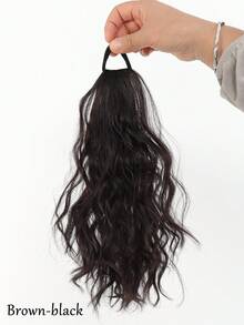 12inch Hair Ponytail Extensions Wig Wavy Curly Ponytail Hairpiece With Elastic Rubber Band Fluffy Wavy Ponytail For Women Wear - Multicolor - View 9