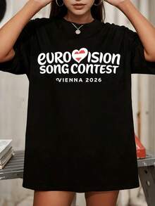 Nueva colección de verano 2026 Camiseta casual SWAG 2026 Lanzamiento de álbum Camiseta exclusiva de estilo vintage Camiseta para fans Camiseta Hailey Biebe Conjunto para mujer, verano, conjunto para festivales para mujer, envío gratis, se envía en 24 horas - Schwarz - Visa 6