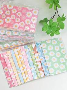 Set Of 12 Random "Spring Daisy" Pocket Notebooks - Lined Pages, Durable Saddle-Stitch Binding; Perfect For Family, Friends, Classmates, And Colleagues. - one-size - View 11