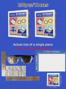 10/30/50/100/200pcs Eyeglasses Cleaning Wet Wipes, One-Time Use Lens Cleaner Cloth, Suitable For Glasses, Smartphones, Computers, Cameras, And Other Glass Surfaces, Portable Packaging, Suitable For Home, Travel - One Size - View 16