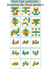 Kids Battle Building Blocks Game 3D Spatial Thinking Puzzle Toy Parent-Child Interactive Educational Logic Training Board Game For Children Early Learning Enlightenment Toys - Multicolor - View 4