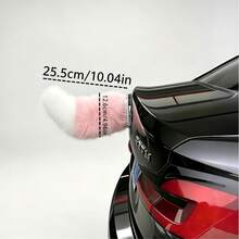 1Pc Swing Tail Car Rear Decoration, Elastic Shaking Tail Decor, Exterior Modification Accessory, Strong Adhesive, Dynamic Swing Design, Vehicle Decor, Universal Fit Car SUV Truck Motorcycle, Weatherproof Auto Exterior Accessory - Tail - View 8