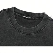 Camiseta Negra Vintage Lavada para Hombre con Diseño de Perro Dóberman, Estilo Urbano, Unisex - Blanco - Ver 7