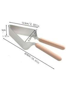 1 pieza Cortador de pastel de acero inoxidable, cortador de pastel de doble mango ajustable, pinza triangular de transferencia, adecuado para cortar pasteles y postres, espátula para pasteles, cuchillo para pasteles, aplicable para fiestas de cumpleaños, bodas, servicio de pasteles, juego de corte de pasteles de boda, cortador de pasteles, cocina, utensilios de cocina, herramientas de repostería, artículos del hogar - Ver 7